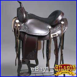 To111 15 Hilason Treeless Western Trail Barrel Racing Horse Riding Saddle