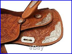 Tahoe Supreme Floral Tooled Western Silver Show Horse Saddle Wholesale Price