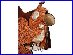 Tahoe Supreme Floral Tooled Western Silver Show Horse Saddle Wholesale Price