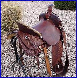 Tex Tan Hard Seat Roping Ranch Saddle 16