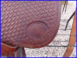 Tex Tan Hard Seat Roping Ranch Saddle 16