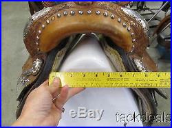 Tex Tan Imperial Fancy Silver Western Show Saddle Used 16