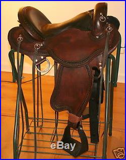 Trail Lite Endurance Saddle by Jays Custom Leather 16 Padded Seat, 7 Gullet