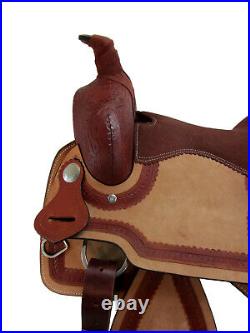 Trail Saddle Western Pro Pleasure Tooled Leather Used Horse Tack Set 15 16 17 18