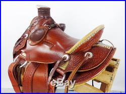 True Wade! 16 heavy western rawhide roping roper ranch cowboy leather saddle