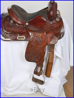 Used 15 Circle Y Custom Western Pleasure Trail Silver Show Leather Horse Saddle