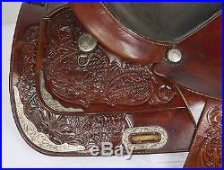 Used 15 Circle Y Custom Western Pleasure Trail Silver Show Leather Horse Saddle