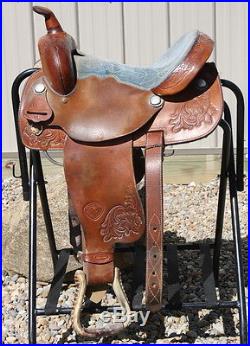 Used 14 Western Tex Tan Barrel Racing Saddle. Quality Used Horse Tack