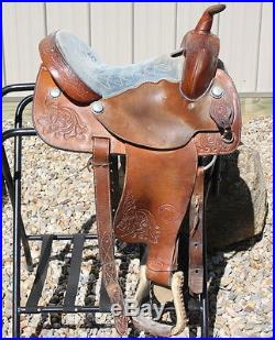 Used 14 Western Tex Tan Barrel Racing Saddle. Quality Used Horse Tack