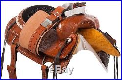 Used 15 16 17 Western Reiner Reining Pleasure Trail Horse Leather Saddle