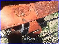 Used 15.5 Circle Y Western equitation show saddle withsilver US made good cond