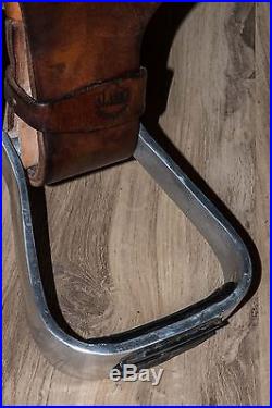 Used 15 Alamo Barrel Racing Saddle With Aluminum Stirrups and Cinch