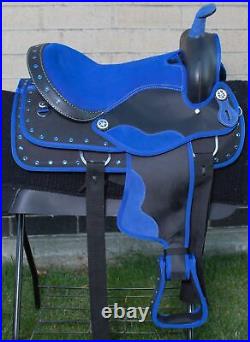 Used 15 Western Horse Saddle Tack Package Synthetic Pleasure Trail Show Riding
