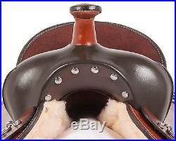 Used 16 Brown Leather Pleasure Trail Endurance Western Horse Saddle