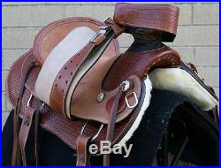 Used 16 Wade Tree Ranch Work Horse Saddle Tack Cowboy Roping Western Leather