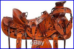 Used 16 Western Roping Ranch Pleasure Trail Horse Leather Saddle Tack Set
