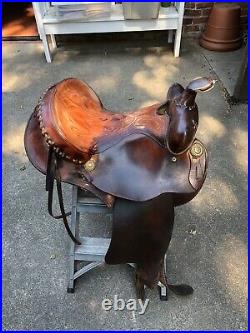 Used 16 western barrel saddle