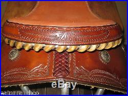 Used Barrel Saddle 14 Hand Tooled Padded by Texas Classic Saddlery