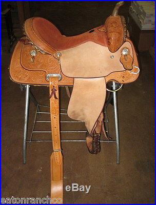 Used Billy Cook Paycheck Supreme Barrel Racing Saddle 16 Floral Tooling Leather