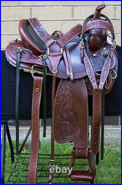 Used Horse Saddle Western 15 16 17 18 Cowboy Trail Barrel Racing Tack Set
