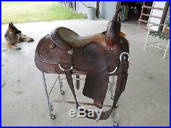 Used M L Leddy Cutting Saddle16 inch seat Super Nice serial # 1260G