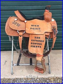 Used Trent Ward Trophy Roping Saddle 14.5