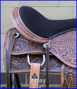 Used Western Trail Saddle 15 16 17 18 Amazingly Comfy Premium Leather Horse Tack