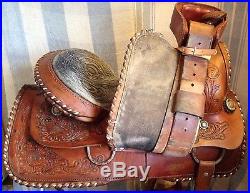 Used silver laced Buffalo Saddlery 16 Western saddle good condition showithtrail