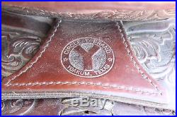 Vintage Circle Y Brand Western Saddle With 15 Inch Seat