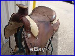 Vintage Hereford Western Saddle with Rawhide Trim and Conchos