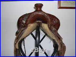 Vtg Western Stelzig Saddlery Co. Saddle Unusual Tooling 15 ExC. 1900's Quality