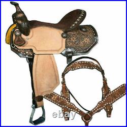 WILDRACE Leather Western Barrel Racing Pleasure/Trail Horse Riding Saddle Tack