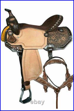 WILDRACE Leather Western Barrel Racing Pleasure/Trail Horse Riding Saddle Tack