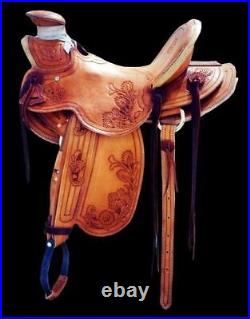 Wade Tree A Fork Western Horse Saddle Roping Ranch Work Premium Leather 10-17