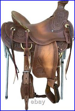 Wade Western Roping Ranch Horse Saddle Tack Set Roughout 14 To 19 inches