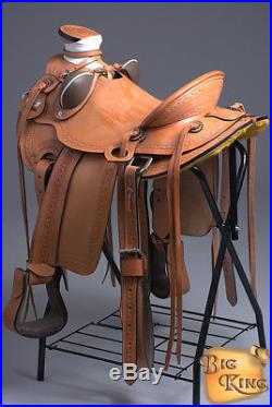 Wd60 Hilason Big King Series Western Wade Ranch Roping Cowboy Saddle 15 16 17 18