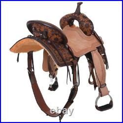 Western Barrel Racing Trail Comfort Classic Handmade Horse Saddle Size 10 to18
