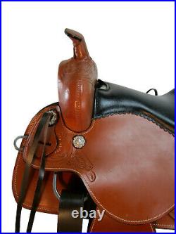 Western Cowboy Saddle 15 16 17 18 Barrel Racing Pleasure Tooled Leather Tack Set