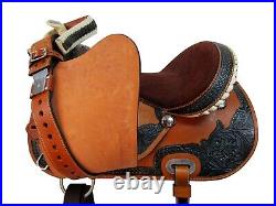 Western Cowboy Saddle Barrel Racing Pleasure Tooled Leather Tack Set 15 16 17 18