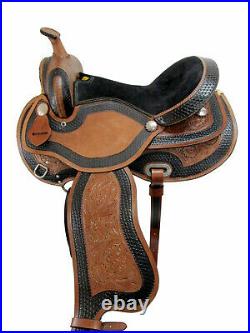 Western Gaited Horse Saddle 15 16 17 18 Pleasure Tooled Leather Trail Tack Set