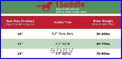 Western Horse Pony Saddle-Barrel Trail Youth-Kids 10 12 13 With Tack Set