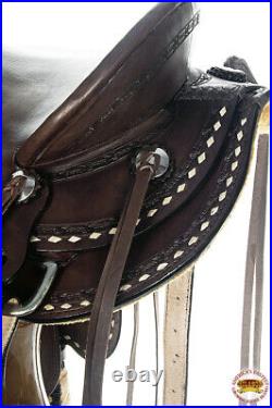 Western Horse Saddle American Leather Ranch Roping Trail Hilason Dark Brown