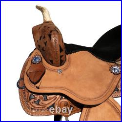 Western Horse Saddle-Barrel Trail Youth-Kids Leather 101213 With Tack set