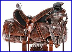 Western Horse Saddle Heavy Duty Wade Tree A Fork Roping Leather Tack 16 17 18