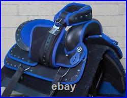 Western Horse Saddle Light Weight Synthetic Trail Barrel Used Tack 16 17 18 in
