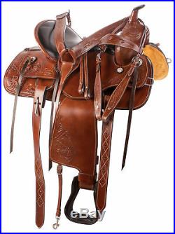 Western Horse Saddle Trail Pleasure Show Leather Pro Tack Used 15 16 17