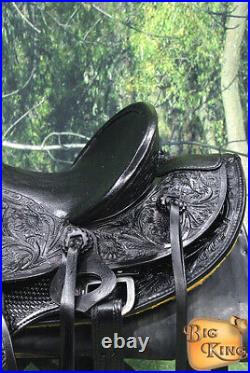 Western Horse Wade Saddle American Leather Ranch Roping Black