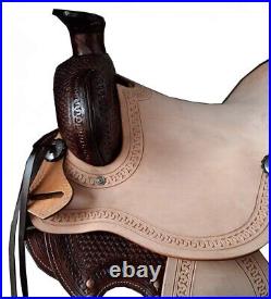 Western Leather Hand Carved Ranch Roper Horse Saddle Premium Quality and Class