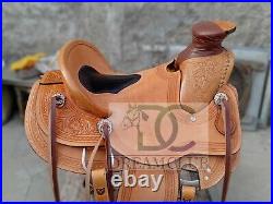 Western Leather Saddle Fork Premium Wade Horse Saddle Tack Set 10'' to 20'
