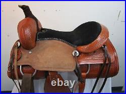 Western Roping Saddle 18 17 16 15 Roper Ranch Cowboy Used Tooled Leather Tack
